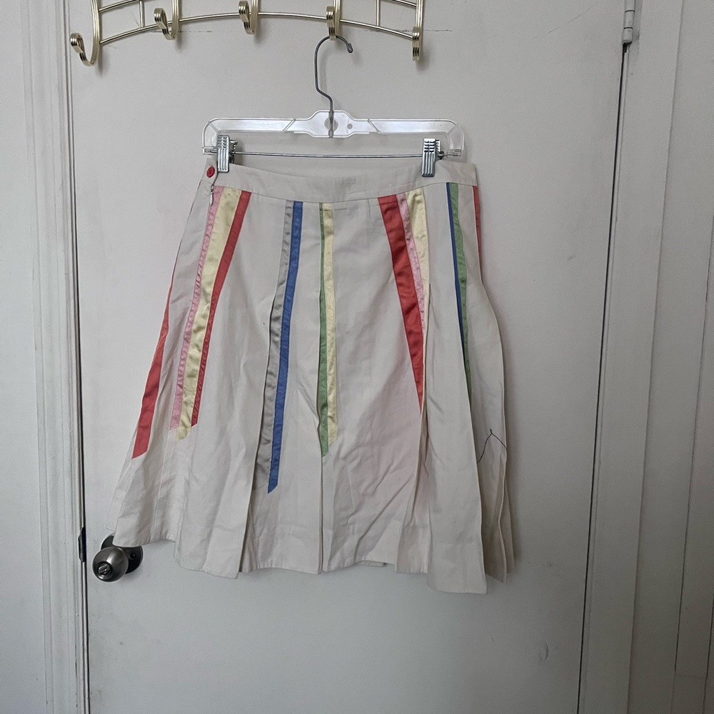 Anthropologie Lithe A Line Ribbon Skirt